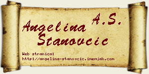 Angelina Stanovčić vizit kartica